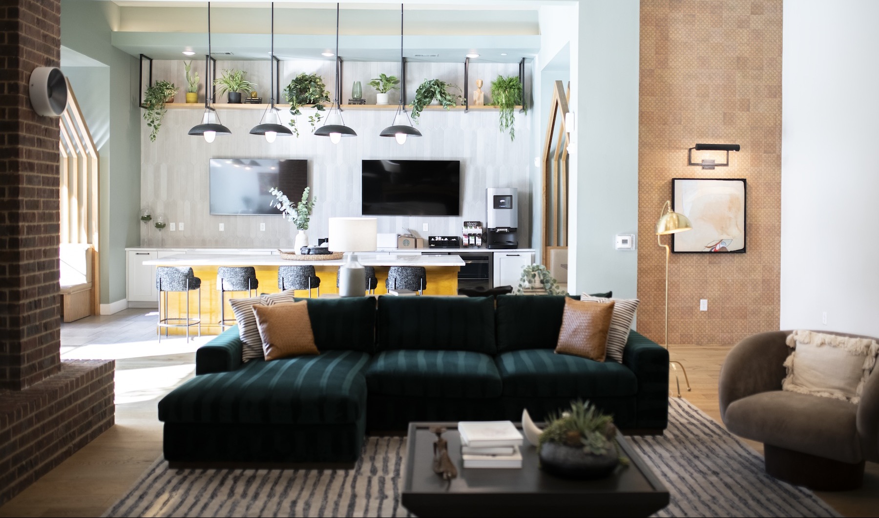 Beautiful clubroom with lounge seating 